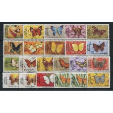 GRENADA GRENADINES 1985/6 MARIPOSAS FLORES SERIE COMPLETA DE ESTAMPILLAS MINT + VALORES ADICIONALES COMPLETO RARA 80 EUROS